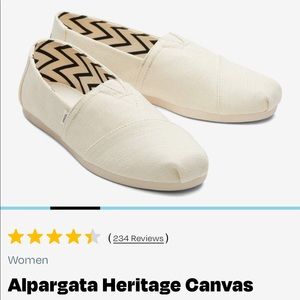 Women’s size 10 Toms Brand Natural Color Shoe